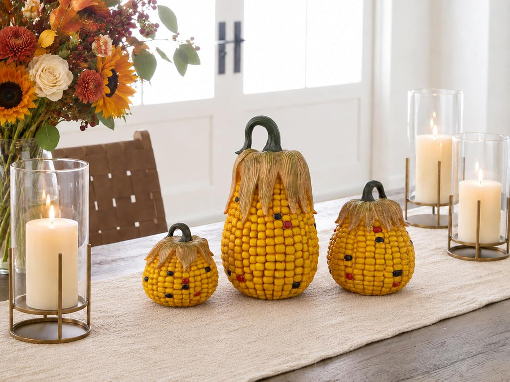 Fall Decorations Pumpkins for Decorating - Set of 3