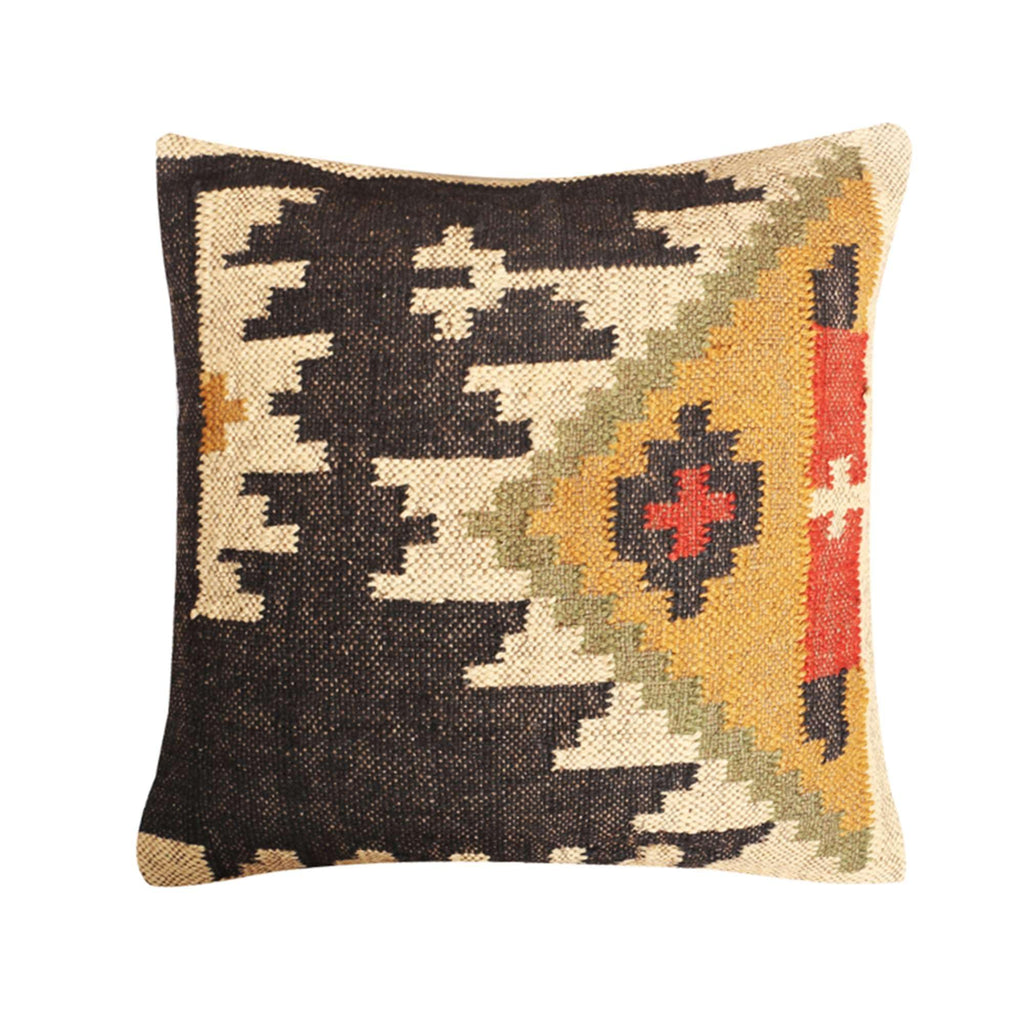 Jute kilim cushion Handmade boho throw pillow Eco-Friendly soft and stylish 18*18 inch