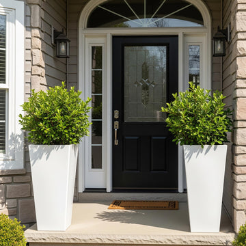 Garden Large 28" Tall Planter Set of 2 Plant Pot for Indoor Outdoor