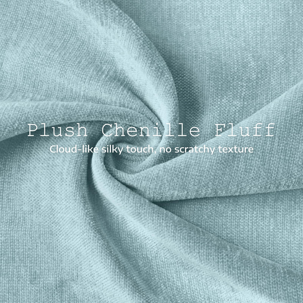 57" Wide Chenille Fabric by the Yard, Luxurious Velvet Texture Plush Material for Sofa Chair Reupholstery, Thick