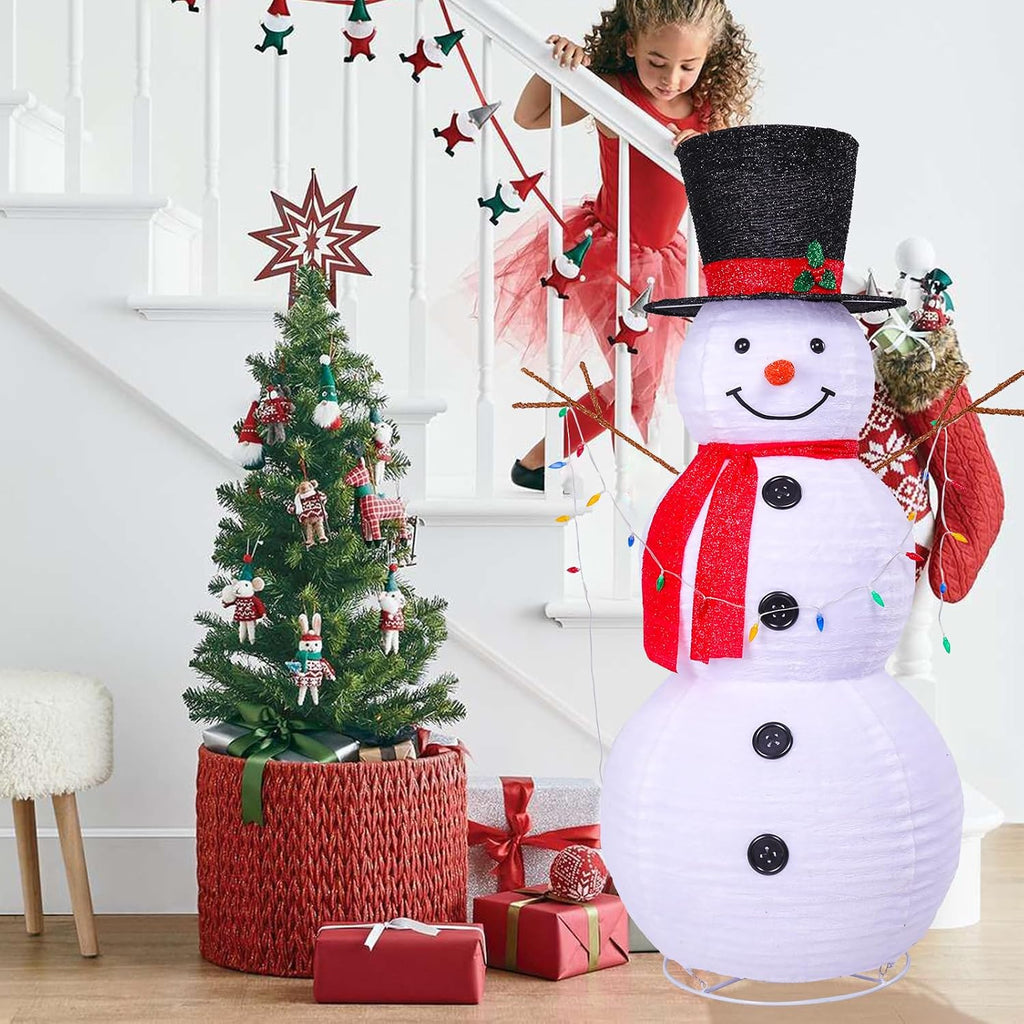 5 FT Lighted Christmas Snowman Outdoor Indoor Holiday Display