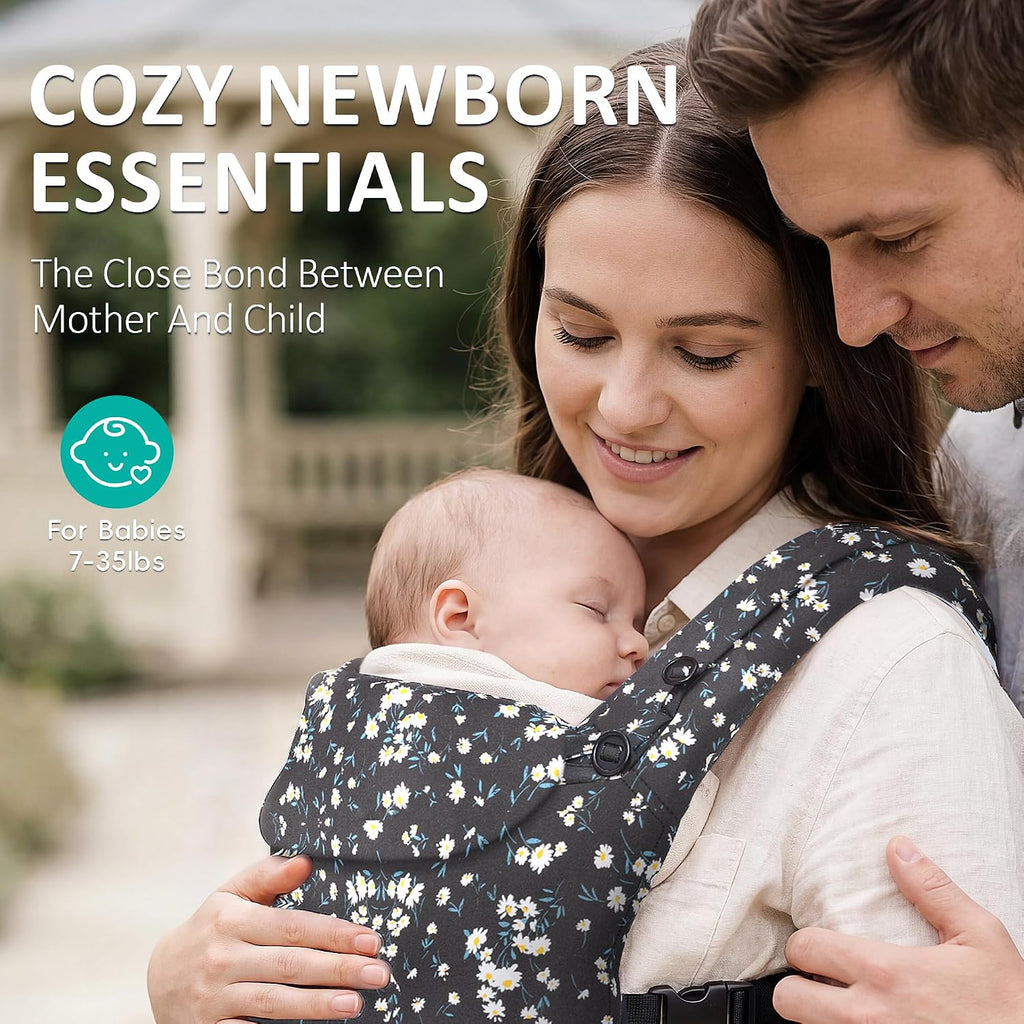 Baby Carrier, Toddler Carrier with Adjustable Seat Size, Comfortable & Ergonomic Baby Carrier Newborn (7-25 LBS)