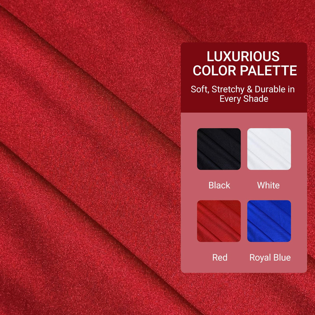 3 Yards Red Nylon Spandex Fabric, 59 Inch Wide