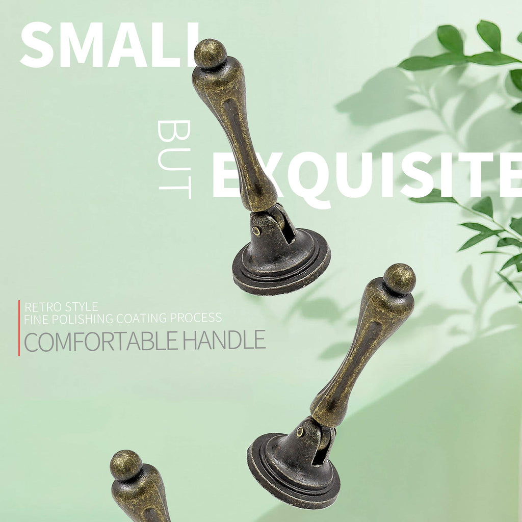 6Pcs Antique Bronze Tear Drop Pulls