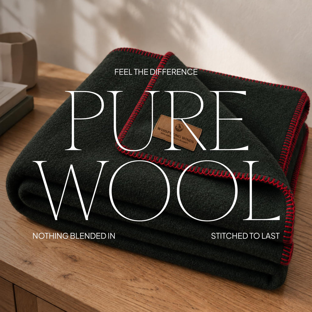 100% Wool Blanket, Premium (90"x90")
