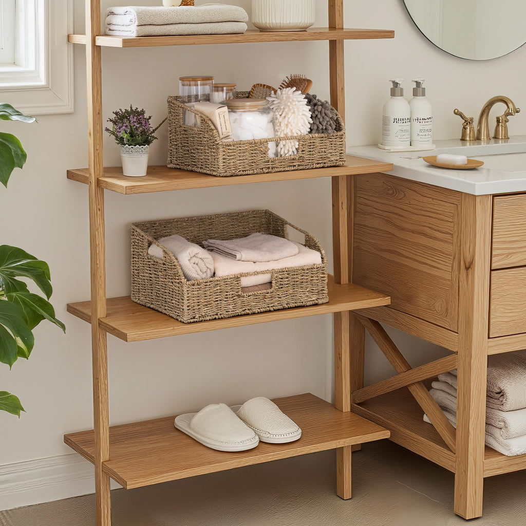 Pantry Baskets for Organizing, Seagrass Storage Baskets, 2Pack