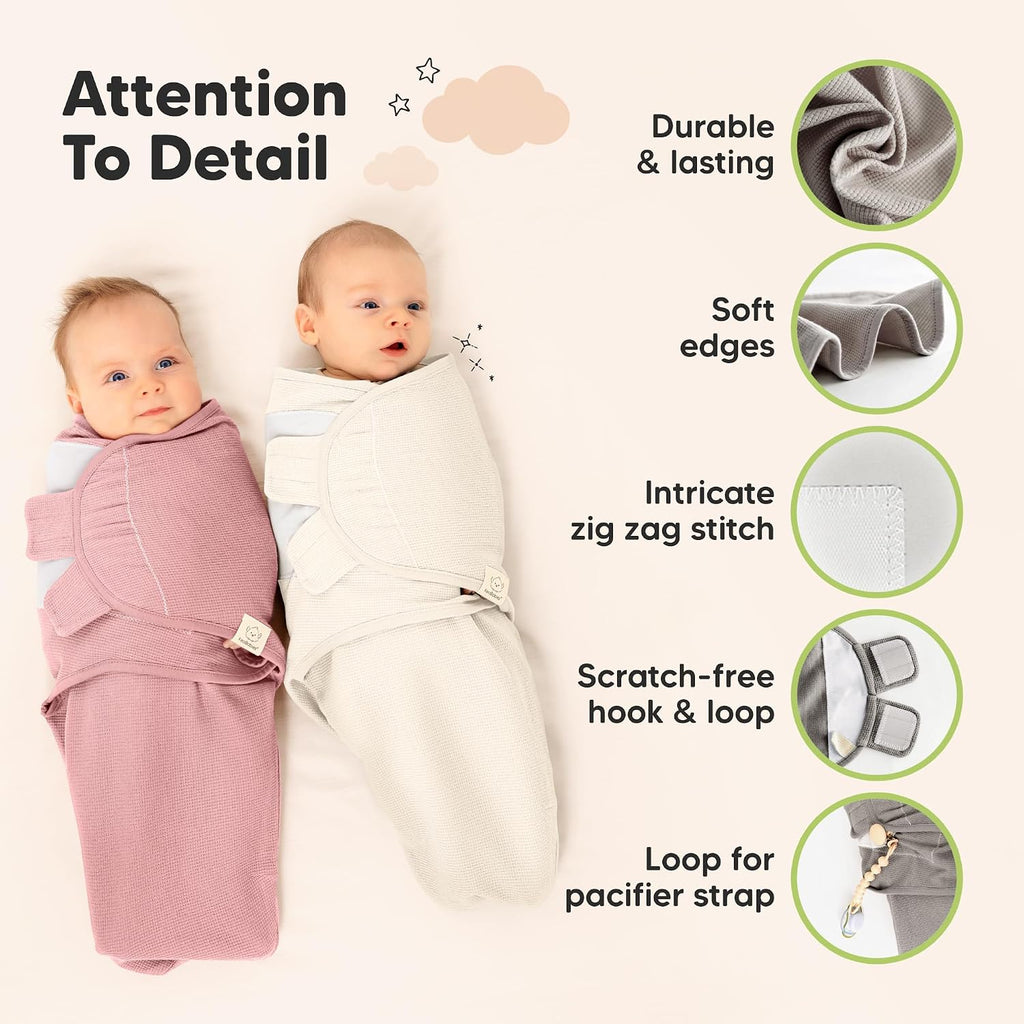 Pack Organic Swaddles for Newborns, Baby Swaddles (Roseate)