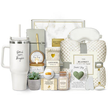 Self Care Gifts for Women, 16PC Get Well Soon Gift Baskets for Women After Surgery, Mothers Day Birthday Gifts Spa
