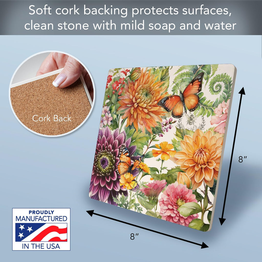 Thirstystone Botanica Decorative Heat Tolerant Stone Trivet