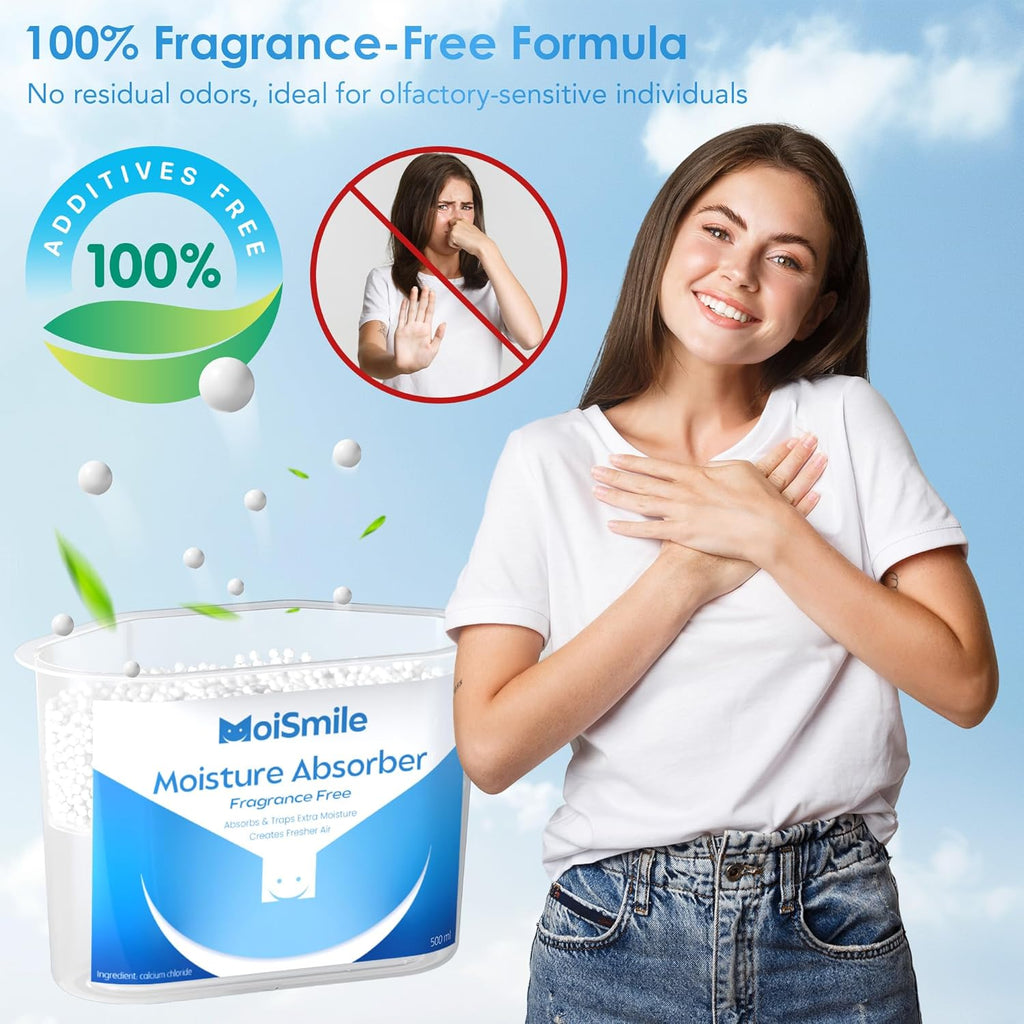 Moisture Absorbers, Efficient Humidity Absorber ＆ Odor Eliminator Boxes, Refillable Car Dehumidifier for Closet