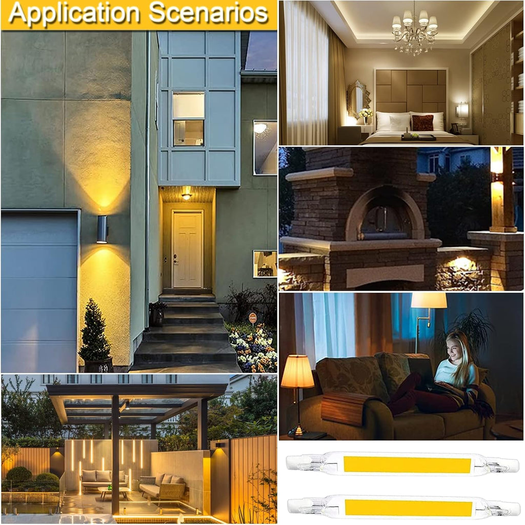 R7S LED Bulb 78mm 5W Halogen Bulbs Replacement 75W R7S Base Bulb J Type Linear Double Ended Bulb Lamp Floodlight