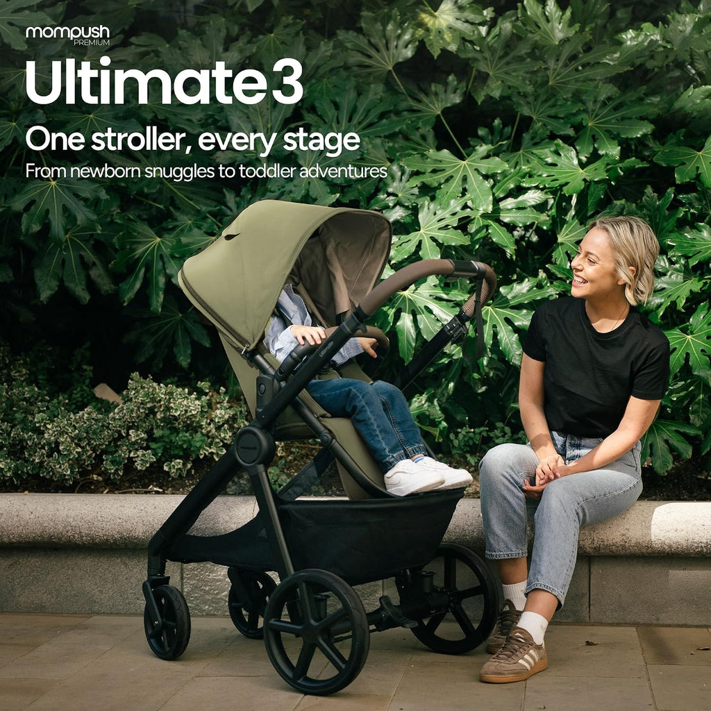 Ultimate 3 Full Size Stroller, Extendable Seat, Infant to Toddler