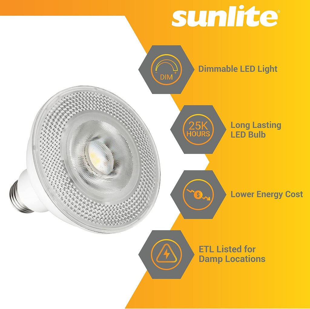 LED PAR30 Long Neck Recessed Light Bulb, 9 Watt, (75W EQ), 850 Lm, Medium E26 Base, Dimmable, ETL Listed, 35 Degrees