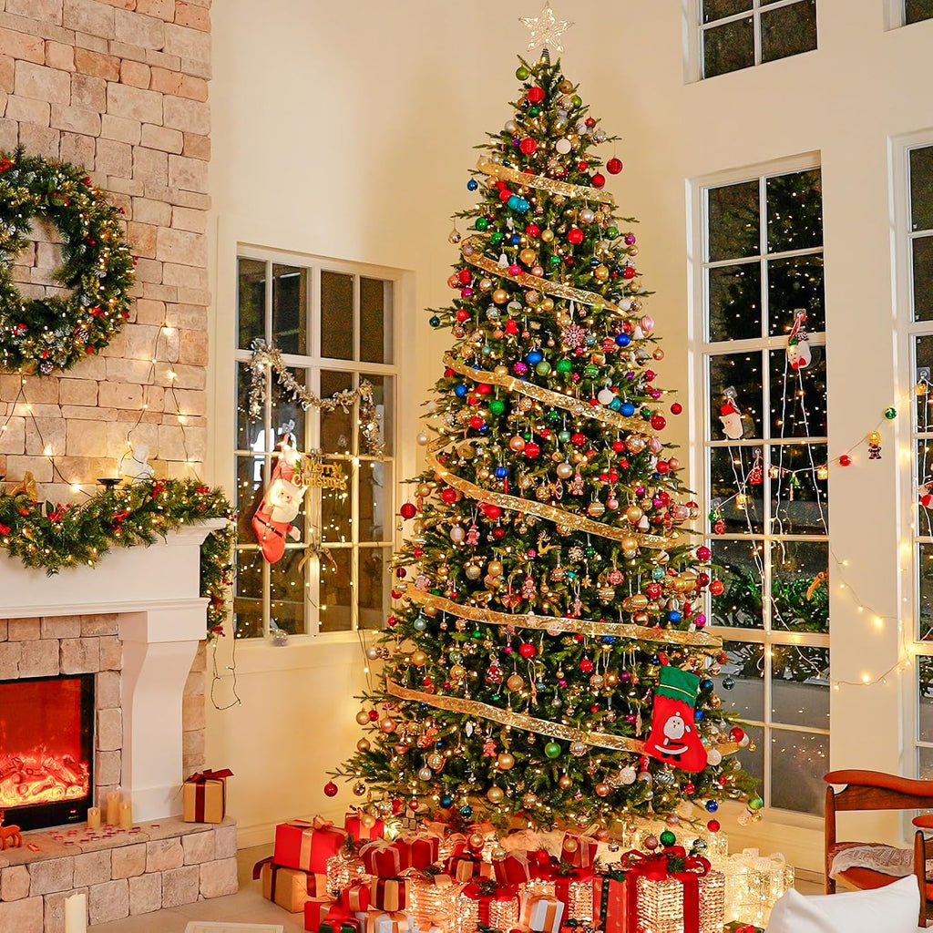 Prelit Christmas Tree with Realistic PE Foliage