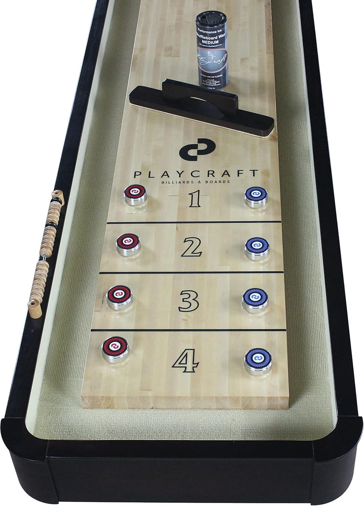 Espresso 16' 2 Piece Construction Shuffleboard Table