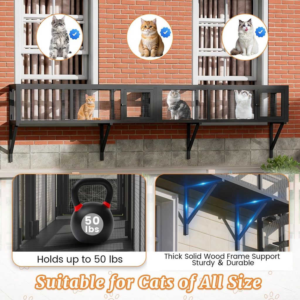 Outdoor Cat Tunnel, Grey, 1-Pack
