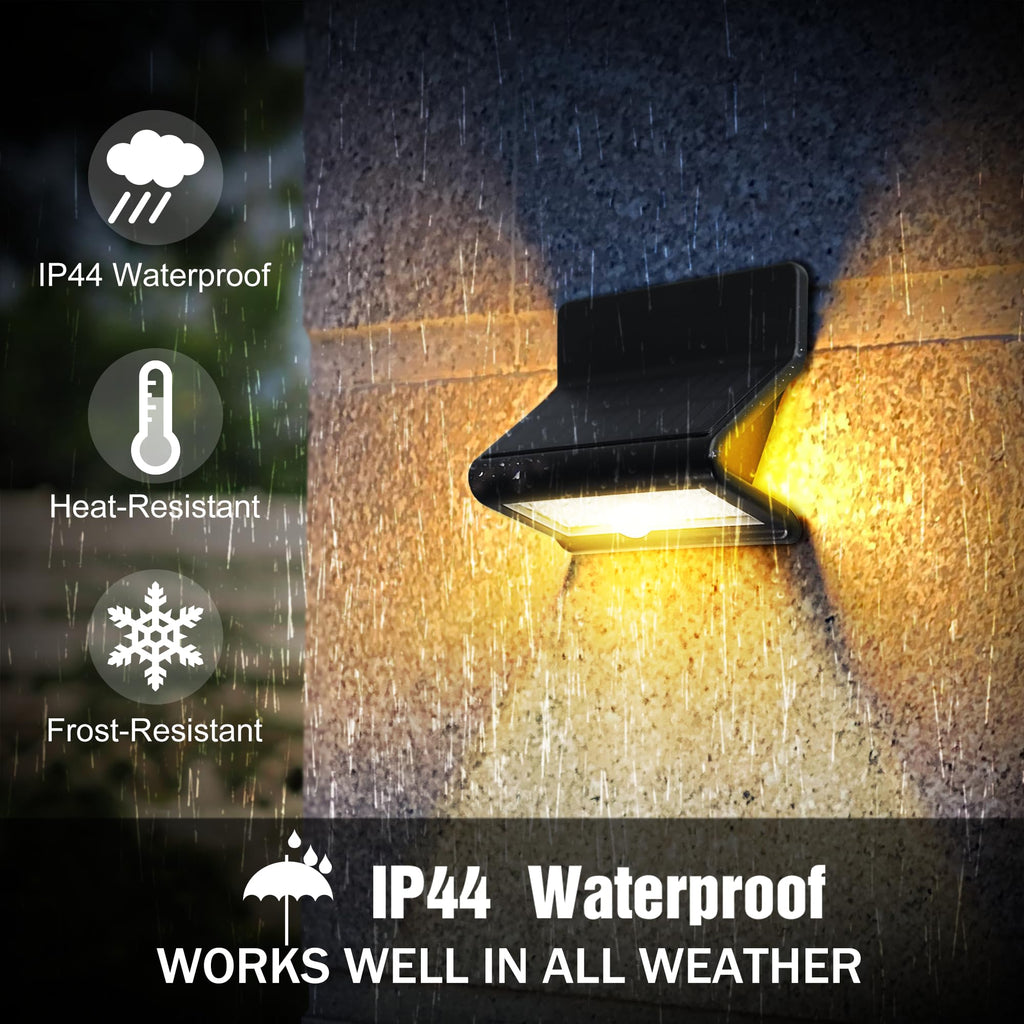 Outdoor Solar Security Lights Motion Sensor, Waterproof LED Wall Lights, Wireless Solar Light Safety, Ideal for Yard