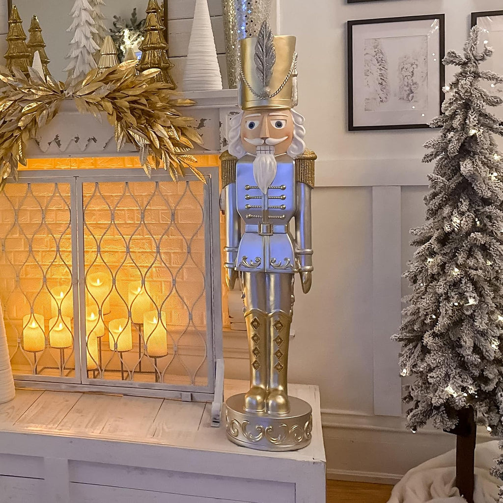 Christmas Nutcracker - Gold and Silver (48 Inch) - Set of 2