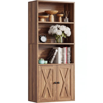 Industrial Bookshelves and Bookcases with Doors and Shelves