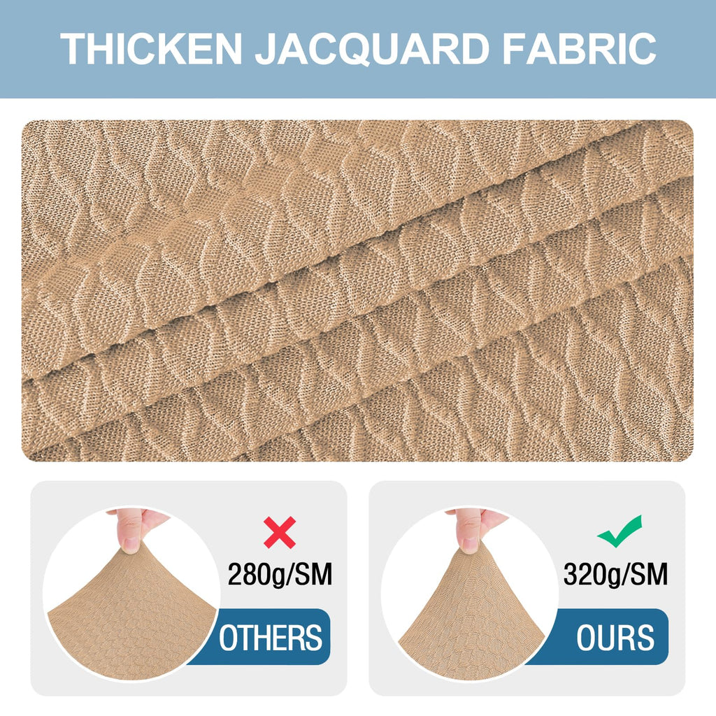 Stretch Jacquard Seat Covers Chairs Set of 2