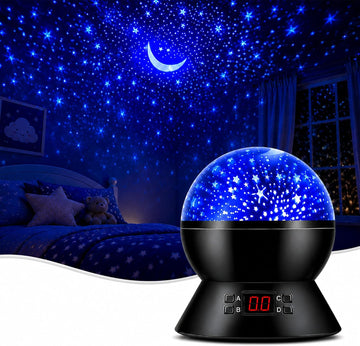 Kids Star Projector Night Light, Star Night Light Projector for Kids, Ceiling Stars Projection Lamp with Timer, 360°