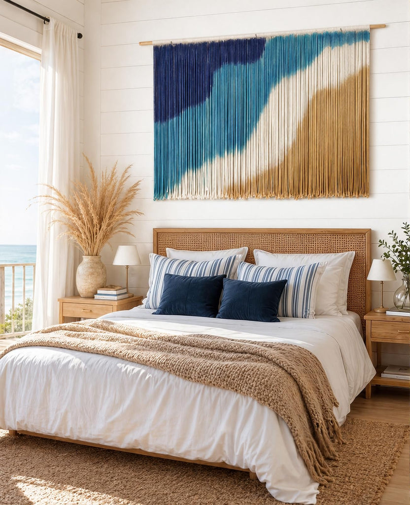 Large Macrame Wall Hanging, Boho Wall Art Tapestry for Above Bed