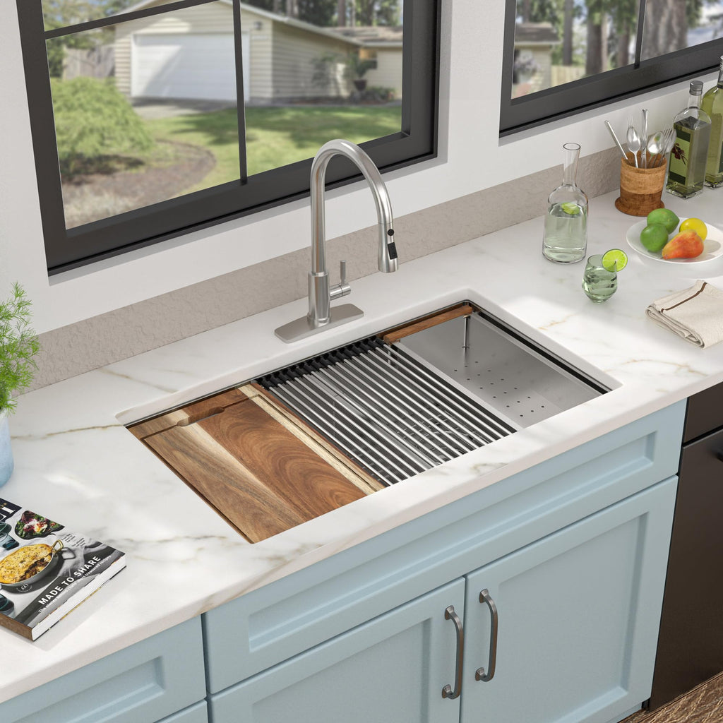 32"x19" Undermount Double Bowl Kitchen Sink