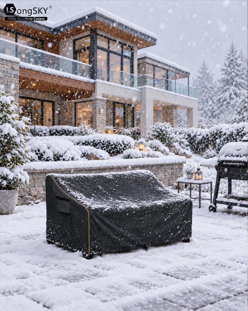 Patio 3-Seater Sofa Cover, Outdoor Couch Cover Fits up to 79W x 38D x 35H Inches, 100% Waterproof Heavy Duty Patio