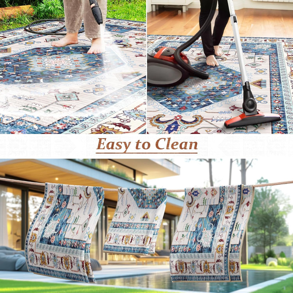 Outdoor Boho Area Rug Outside Rug Outdoor Carpet Large Floor Mat