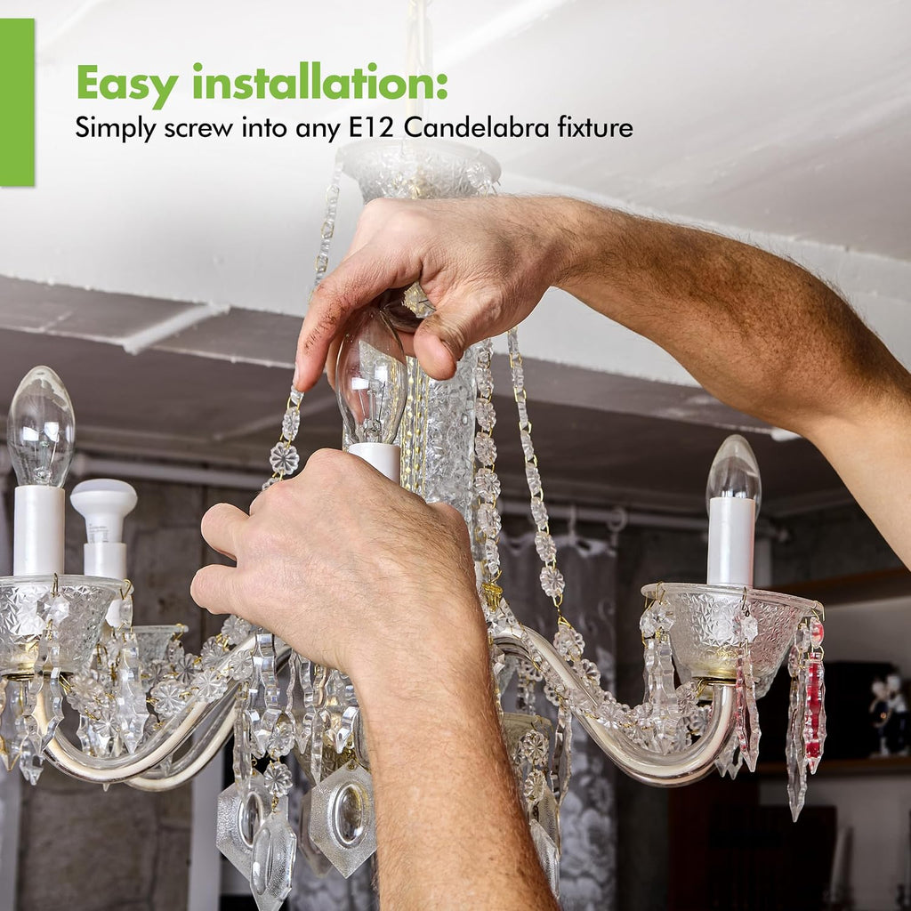Dimmable LED Candelabra Bulbs, E12 B11, 60W Eq, 2700K