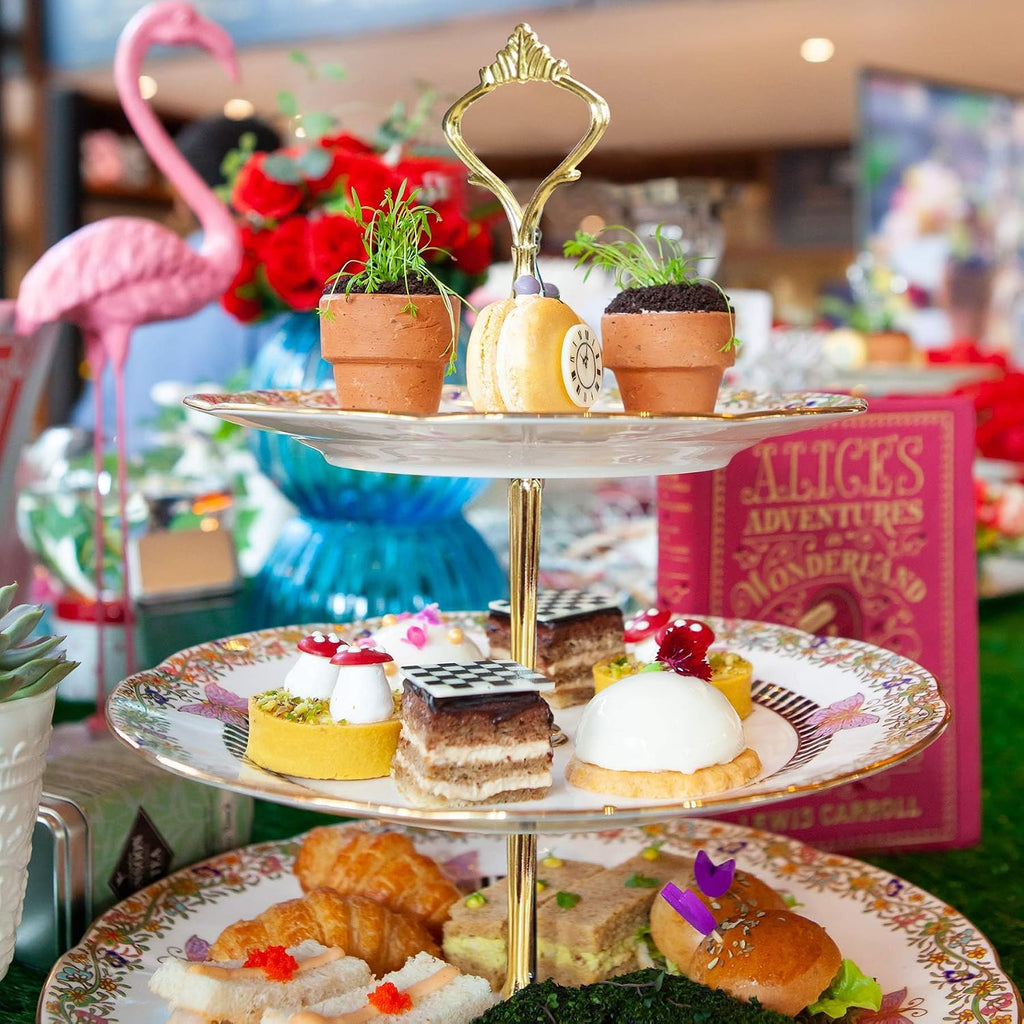 Tier Tiered Tray Hardware Kits Fruit Cake Plate Handle Fitting Hardware Rod Dessert Stand Holder Golden Crown 5 - Set of 5