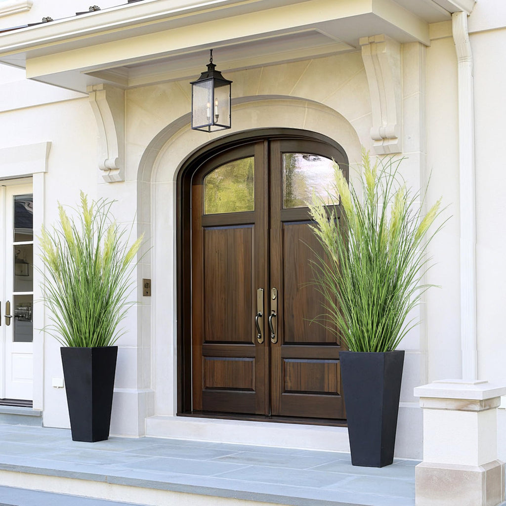 5ft/59in Artificial Plants Outdoor Indoor, Fake Onion Grass In Pot