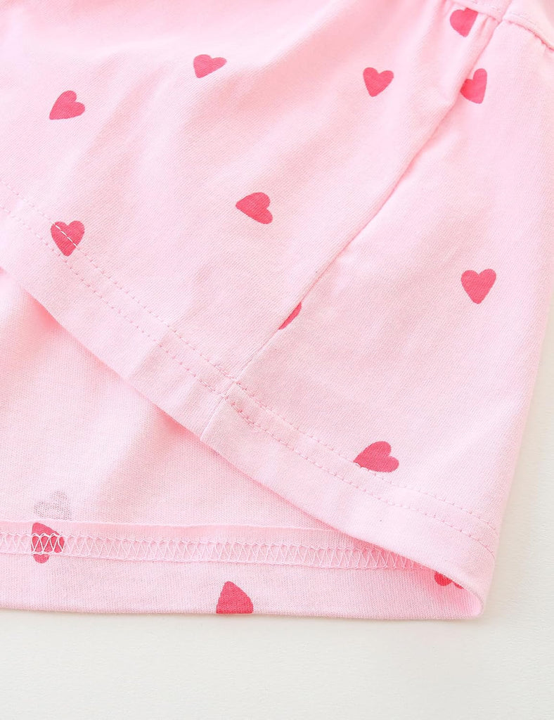 Girl's Dresses Cotton Ruffle Sleeve Tiered Swing A-Line Cute Midi Casual Sundress