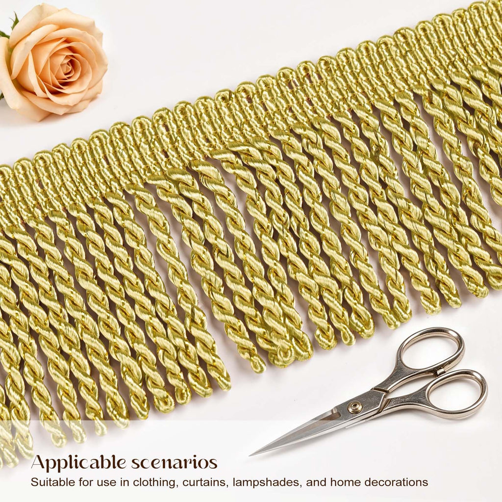 3 Inch Curtain Fringes Bullion Fringe Trim - 6 Yard