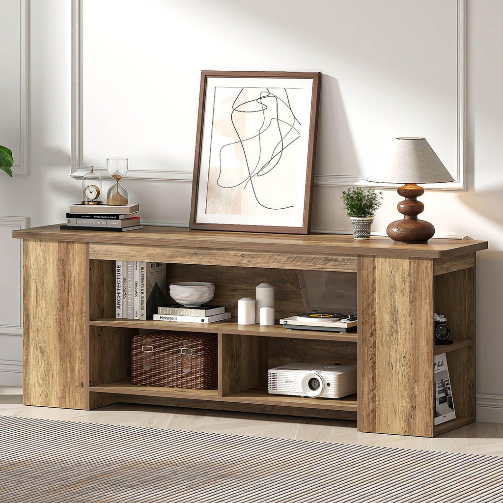 Rustic Oak Wooden TV Stand for Televisions up to 60 Inch