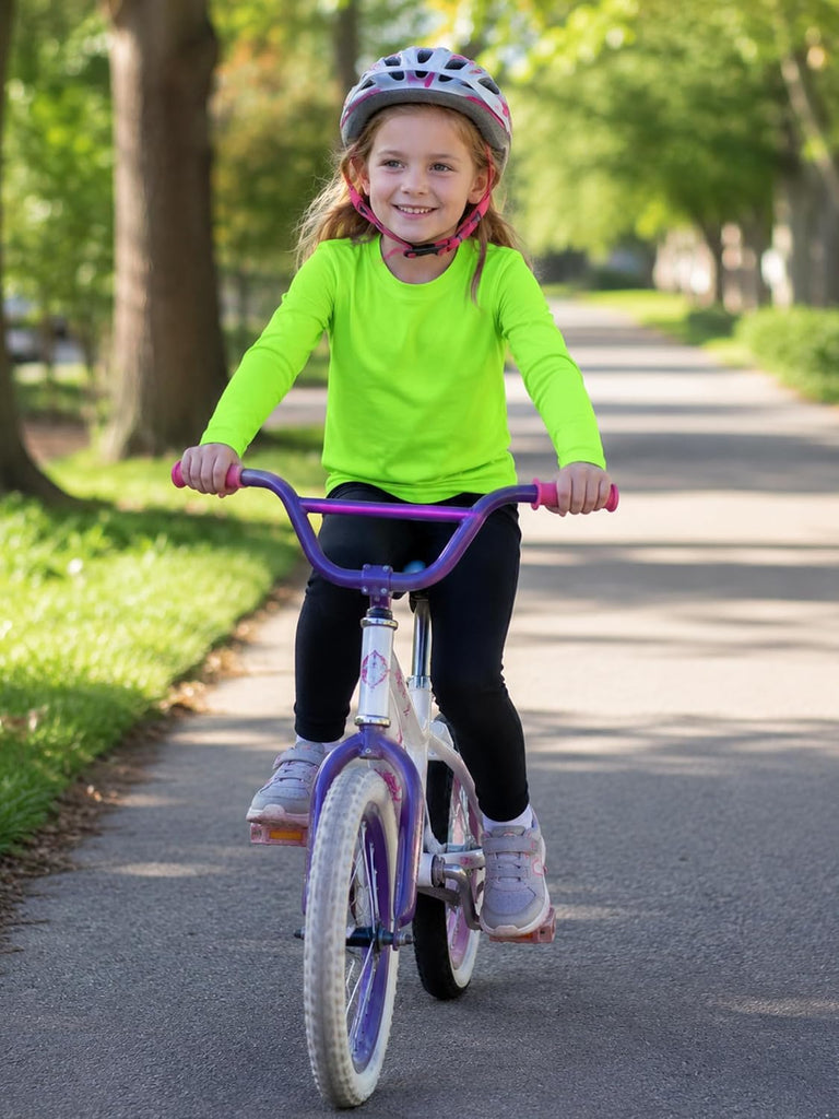 To Youth Neon Shirt Kids UPF 50+ Rash Guard Long Sleeve Athletic Tee