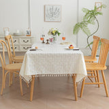 Rectangle Tablecloths Rectangular Cotton Fabric Waterproof Table Cloth Rectangle Table for 6 Foot Fa