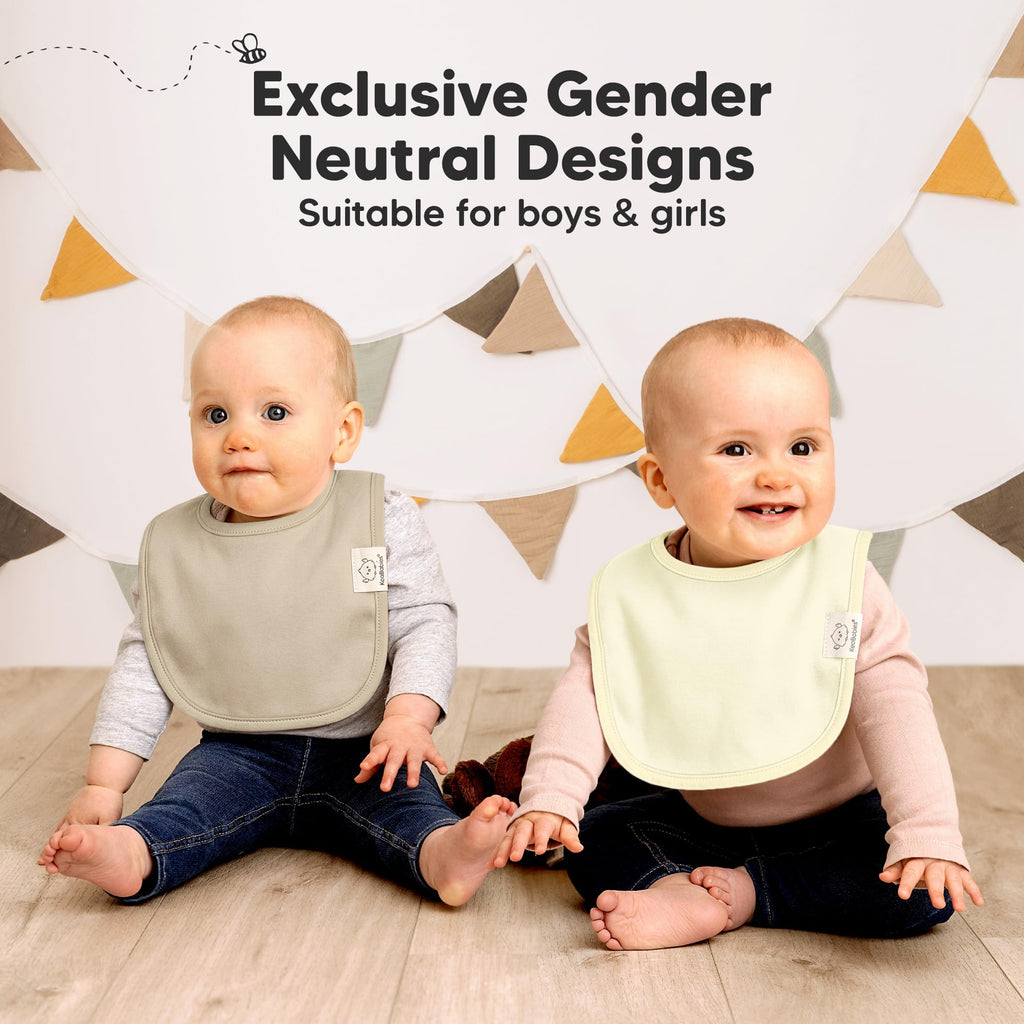 8-Pack Organic Baby Bibs for Drooling and Teething (Embrace)