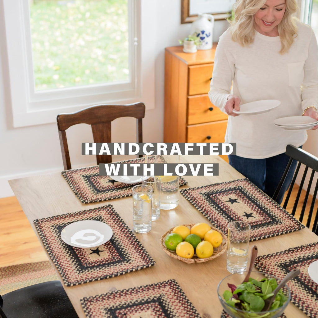 Gloucester Jute Braided Placemats, Rect 13x19 Set of 4