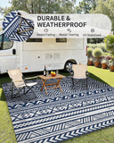Outdoor Rug 8x10 Waterproof Outdoor Patio Rug Mat Reverisble Plastic Straw Outdoor Rug for RV Campin