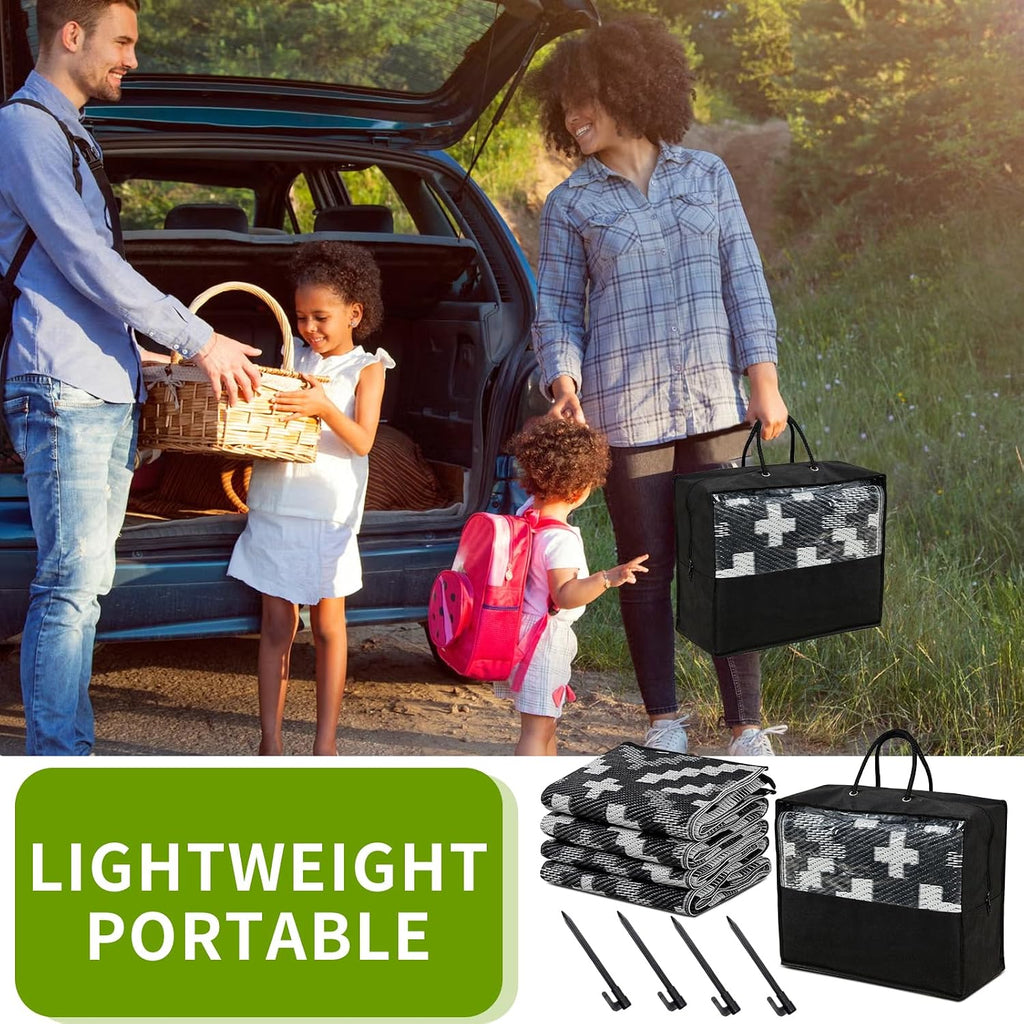 Outdoor Rug Waterproof, Reversible Outdoor Plastic Straw Rug