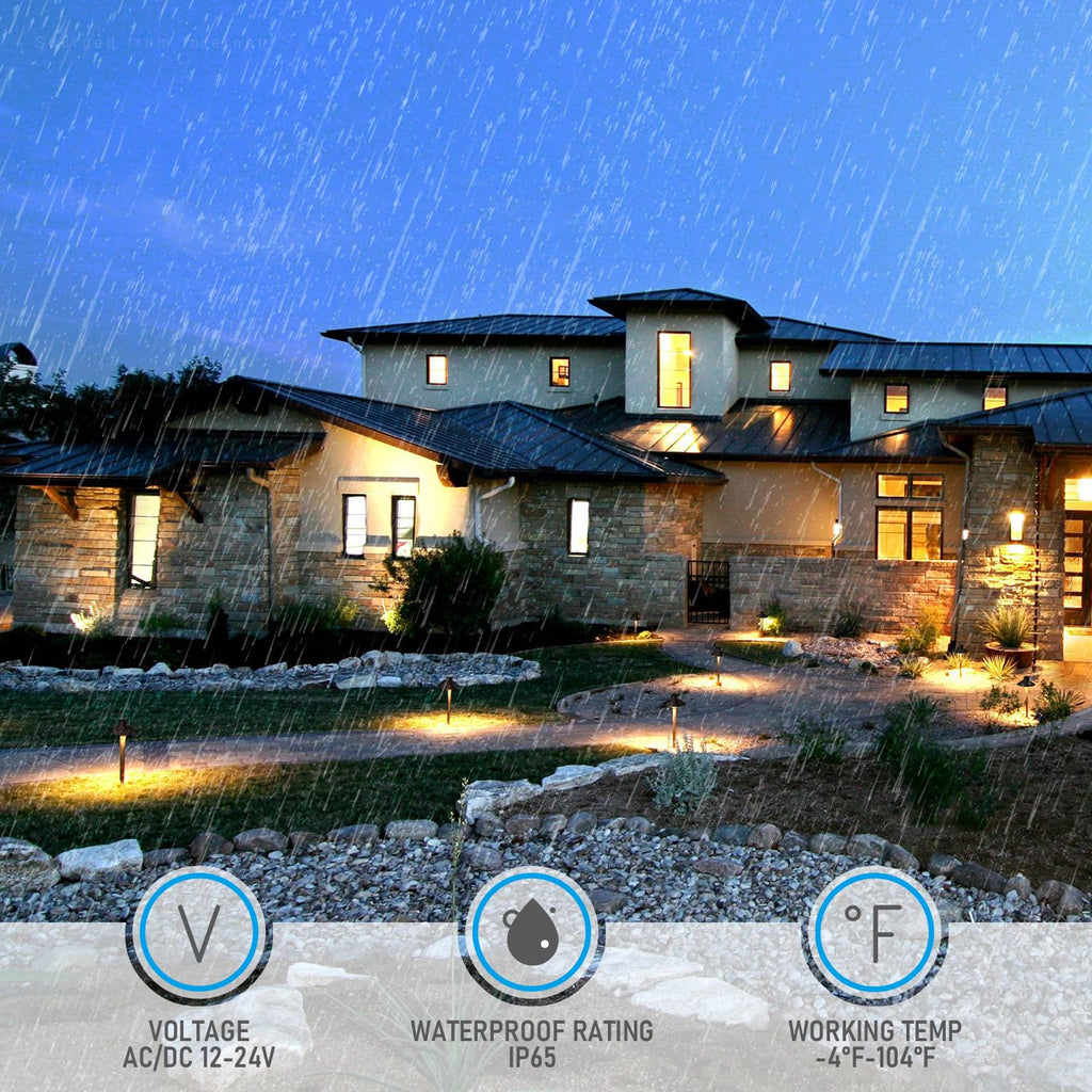 5CCT Low Voltage LED Pathway Lights, Hat Shape Head