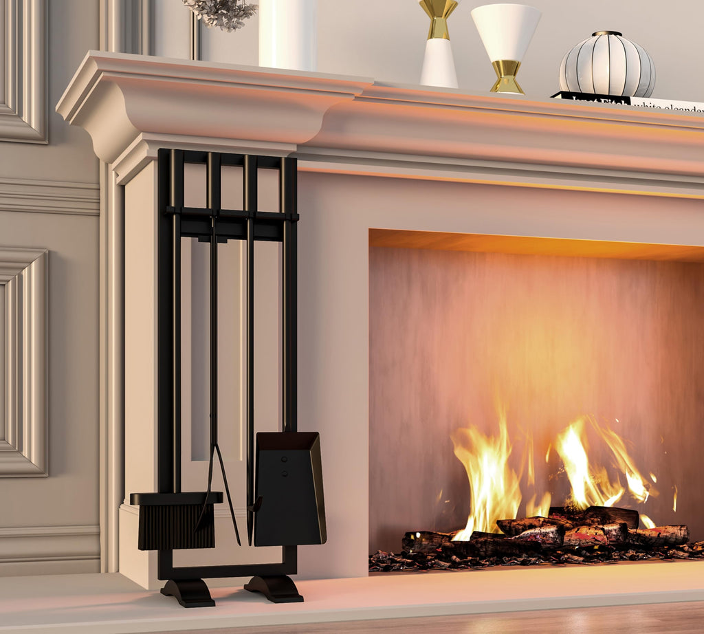 5-Piece Wrought Iron Indoor Fireplace Tools Set
