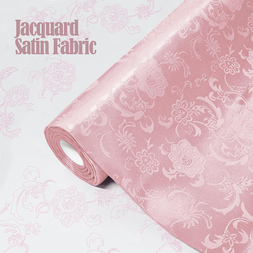 2 Yard Light Pink Satin Fabric 60" Wide for DIY Crafts