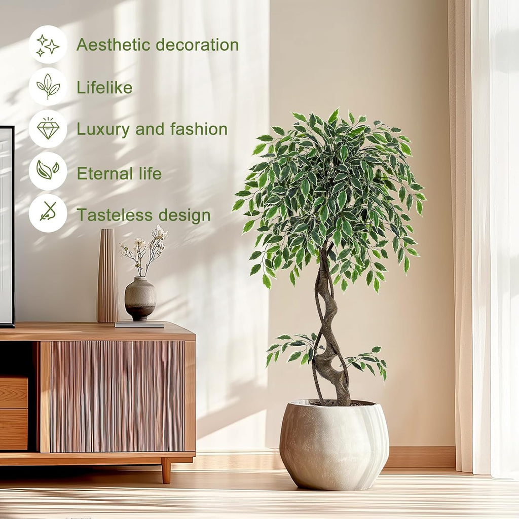4ft Artificial Ficus Tree Decor Indoor