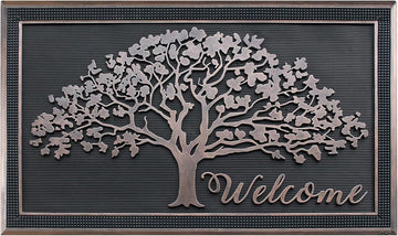 100% Rubber Doormat for Outside Entrance, Non-Slip Heavy Duty Front Door Mats, Thin Profile Hight Traffic Areas Mat