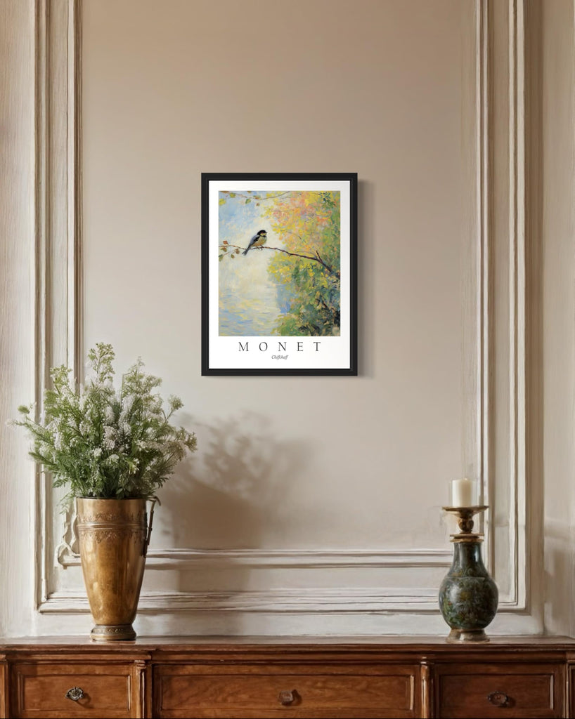 Chiffchaff Inspired Monet Wall Art - Art Print & Exhibition Poster, Aesthetic Decor (Chiffchaff, 18x24 inches
