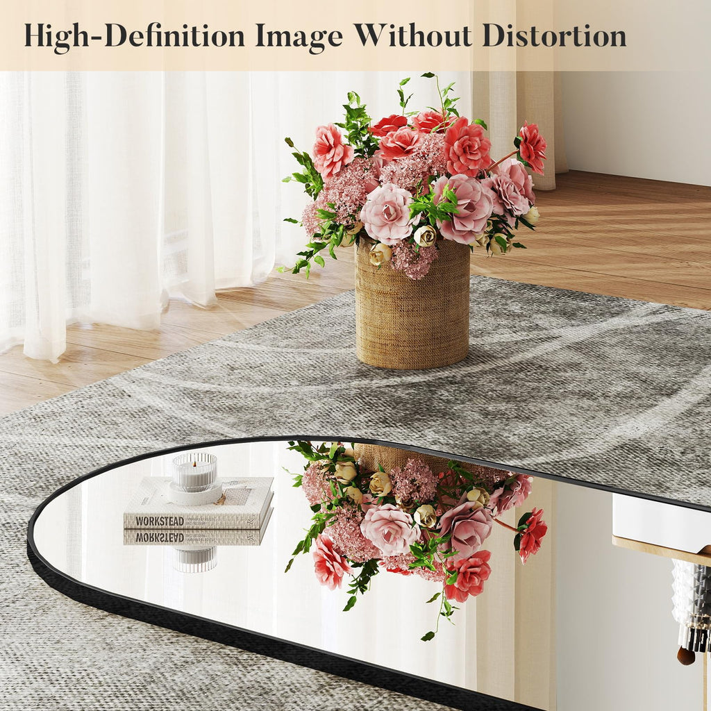 63"x20" Arched Full Length Floor Mirror, Full Body Mirror with Stand