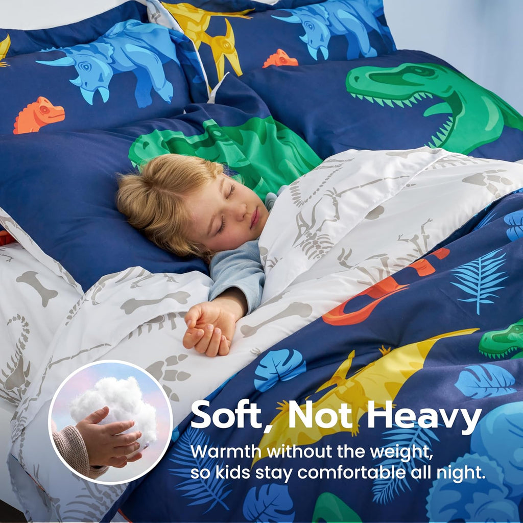 Kids Comforter Set Bedding Set for Boys Girls Super Soft Microfiber Bed in a Bag with Comforter Sheets Pillowcase