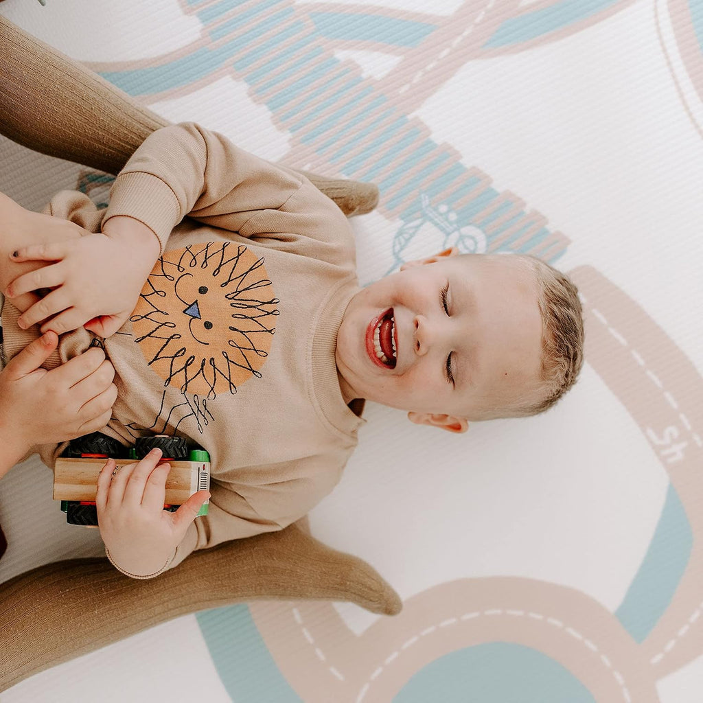 The PlayMat - Soft Baby Play Mat - Reversible Foam Floor Mat - Waterproof, Wipe-Clean, Durable, Non-Toxic